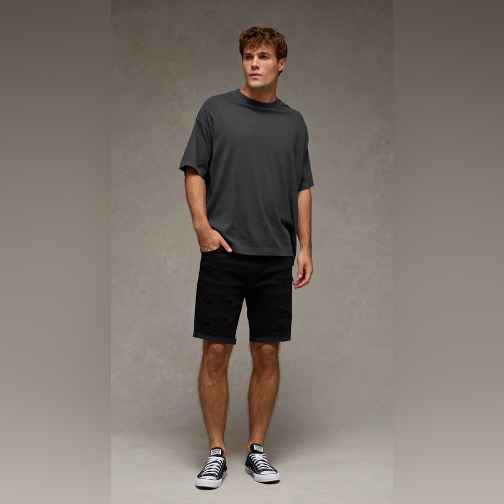 American Eagle Men's Black Airflex Casual Shorts